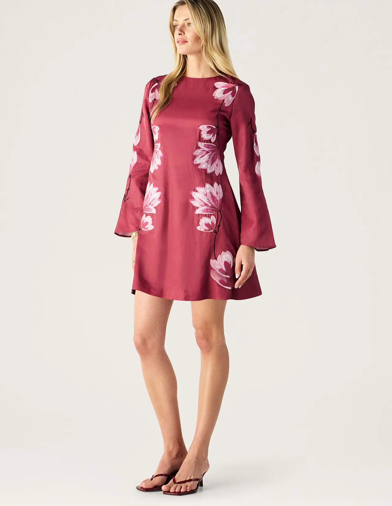 LILOU EMBROIDERY MINI DRESS