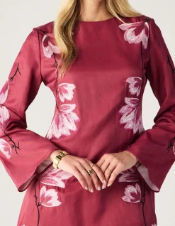 LILOU EMBROIDERY MINI DRESS