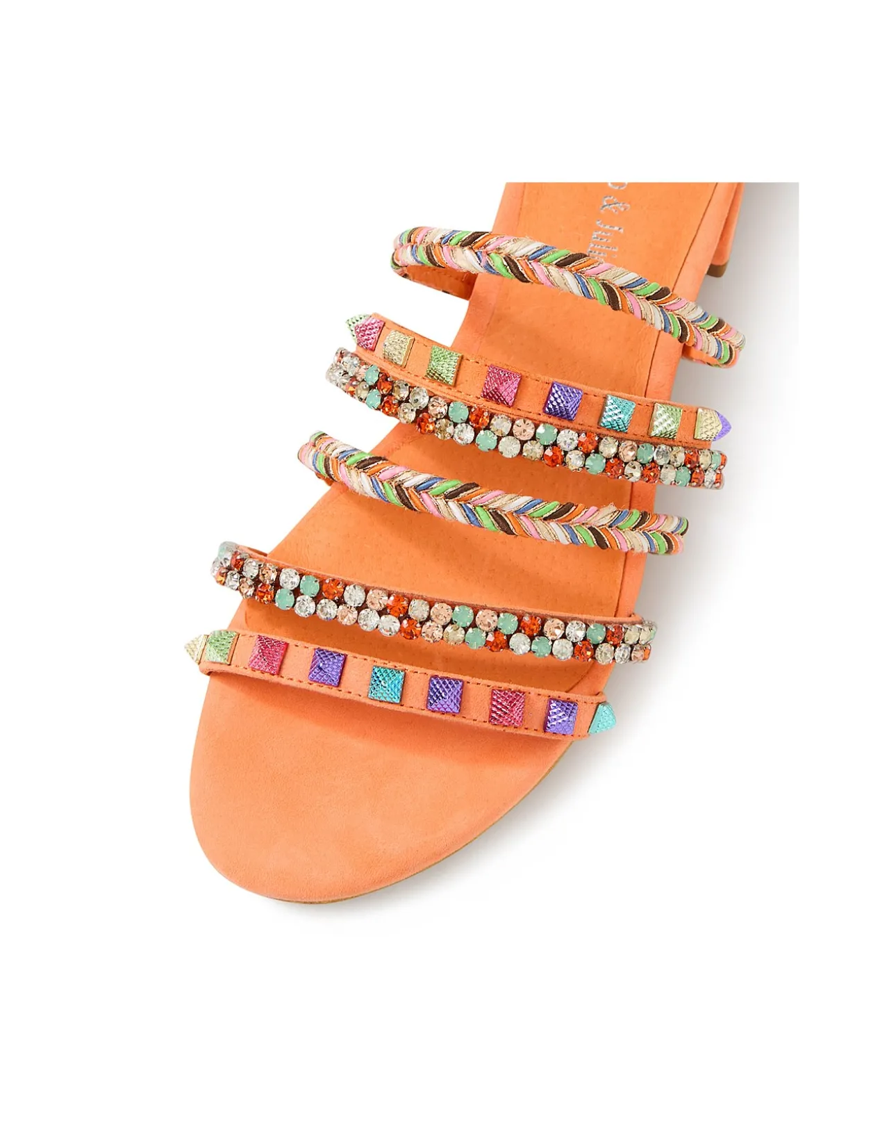 Linea Jewel Strap Multi Color Slide Sandals