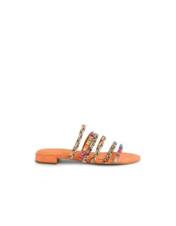 Linea Jewel Strap Multi Color Slide Sandals
