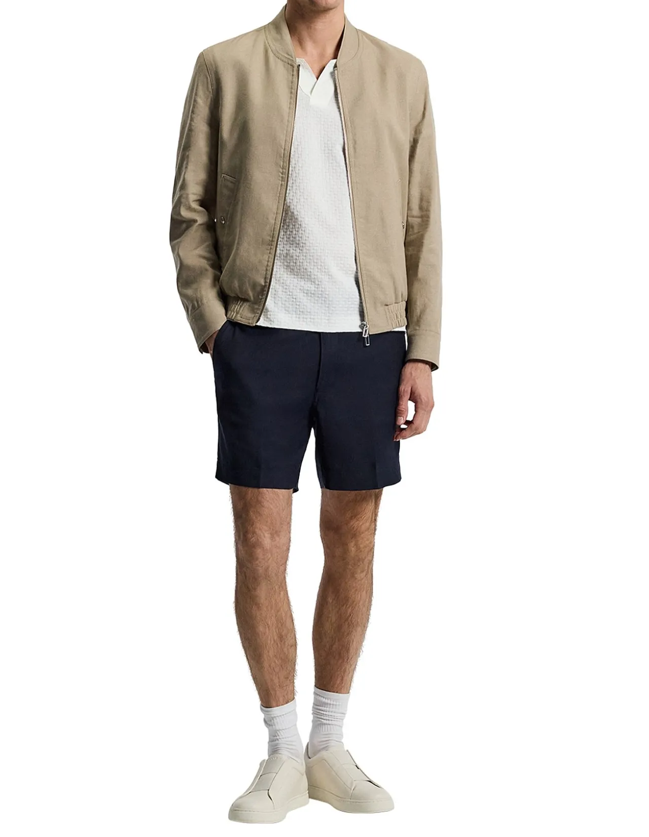 LINEN BLEND SHORTS