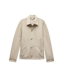 LINEN COTTON SHIRT JACKET