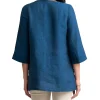 Linen Tunic - Navy Delave