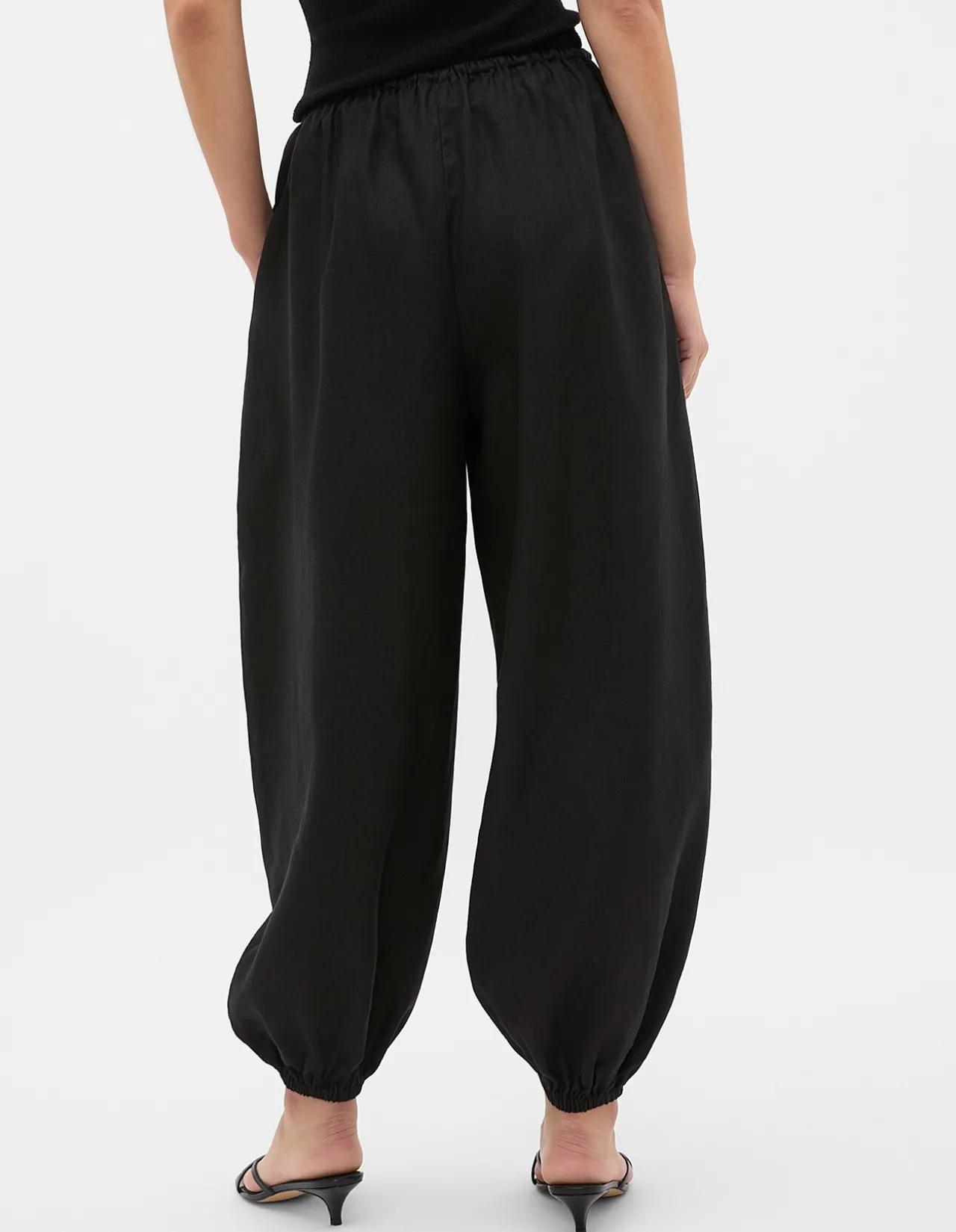 LINEN BALLOON TIE PANT