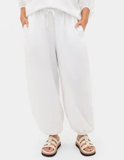 LINEN BALLOON TIE PANT