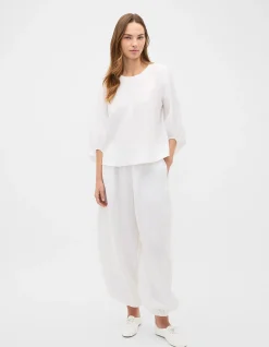 LINEN BALLOON TIE PANT