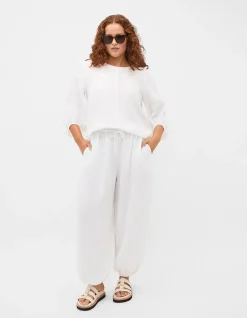 LINEN BALLOON TIE PANT