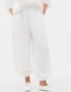 LINEN BALLOON TIE PANT