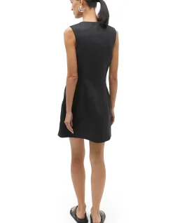 LINEN BUTTON THROUGH MINI DRESS
