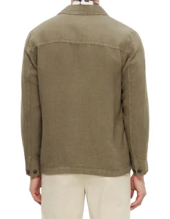 Linen Chore Jacket Army