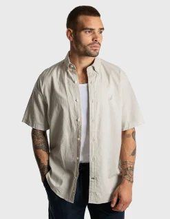 Linen Cotton Blend Loose Fit Shirt
