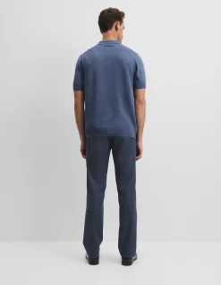 Linen Cotton Knit Trophy Polo