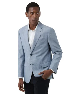 LINEN/COTTON NOTCH LAPEL JACKET