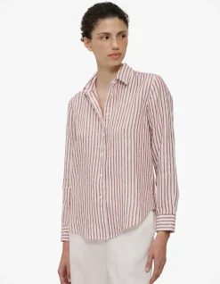 Linen End on End Stripe Shirt