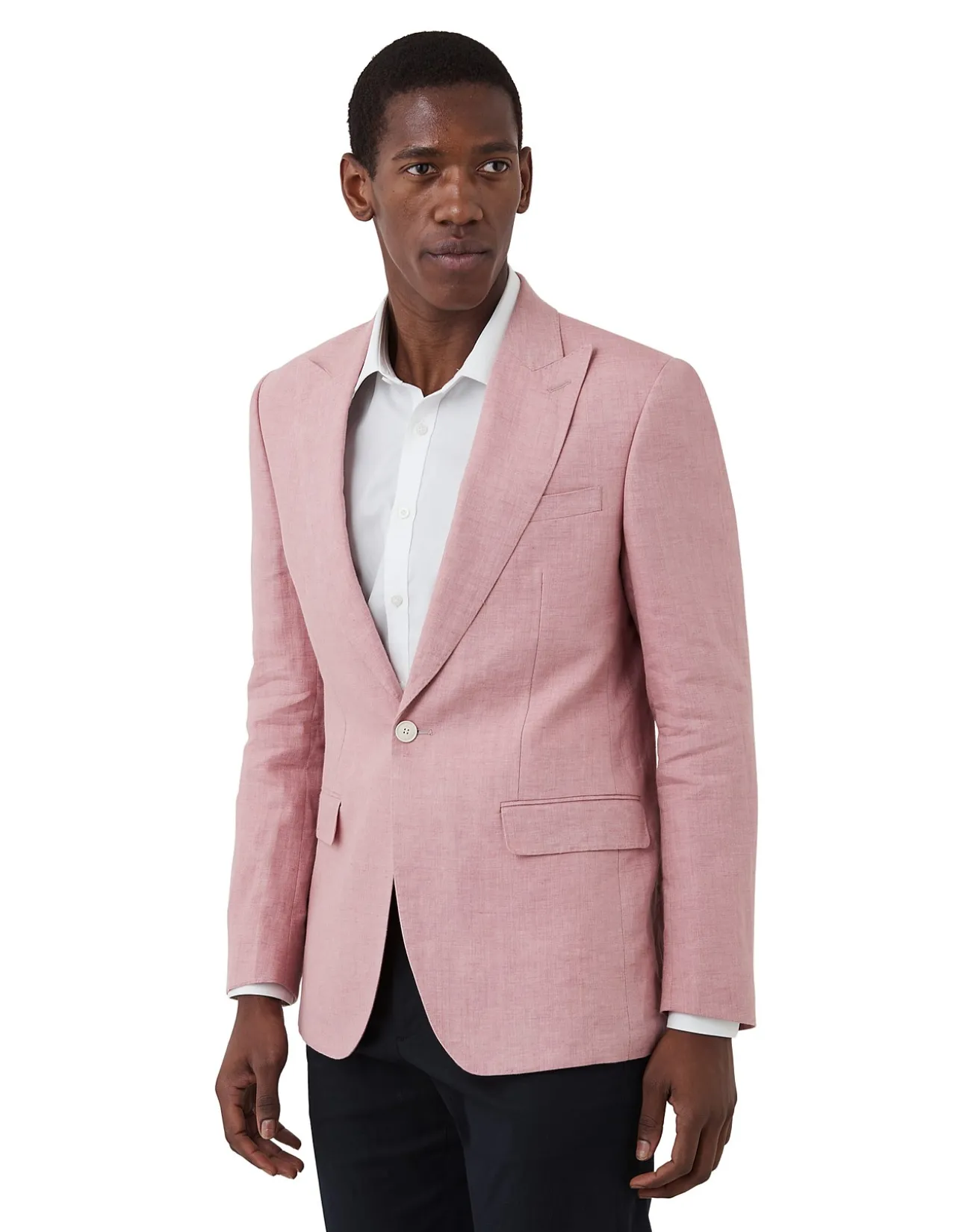 LINEN PEAK LAPEL JACKET