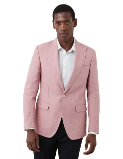 LINEN PEAK LAPEL JACKET