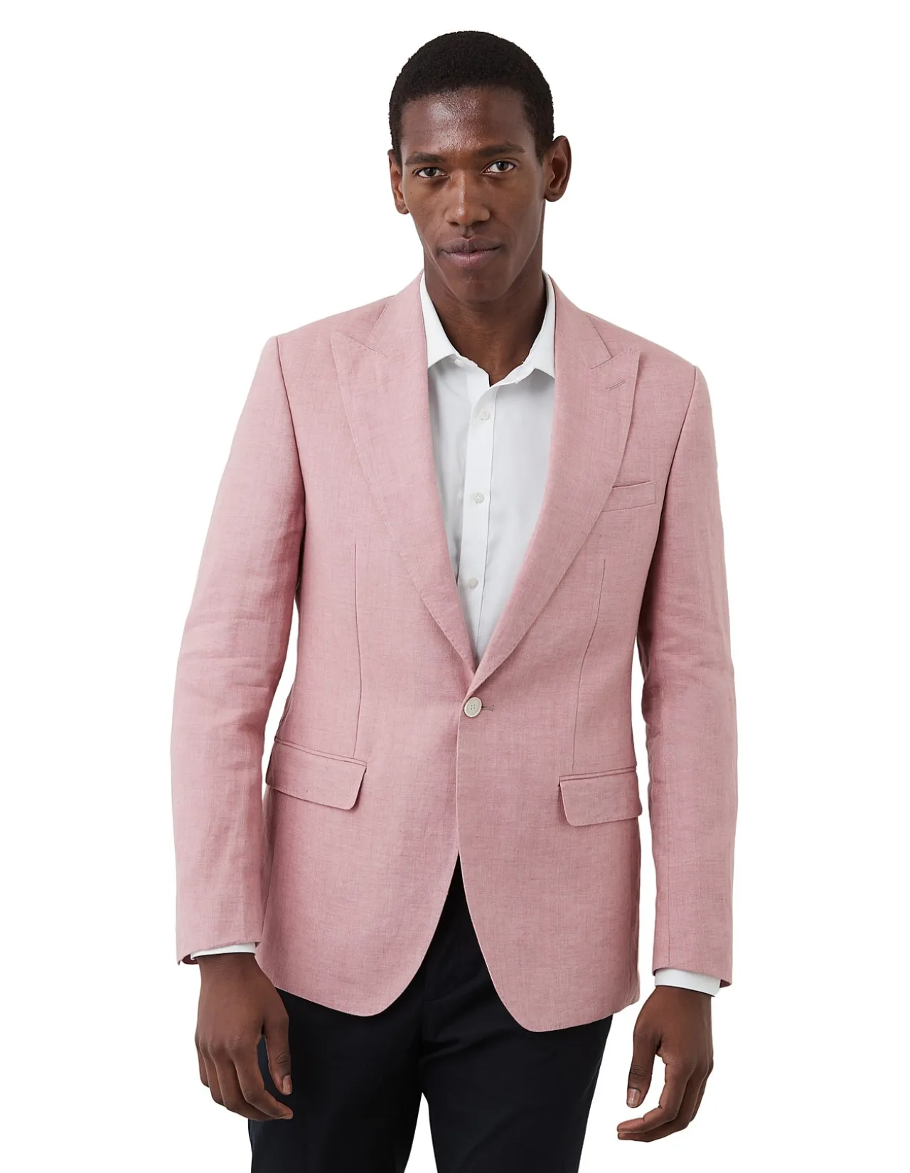 LINEN PEAK LAPEL JACKET