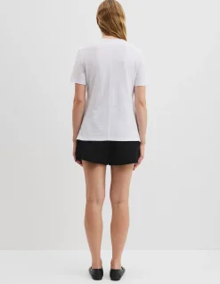 Linen Scoop Neck T-Shirt