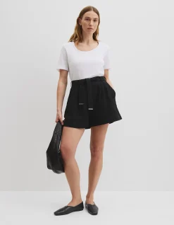 Linen Scoop Neck T-Shirt