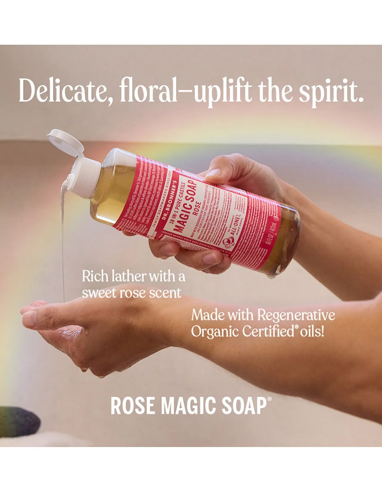 LIQUID CASTILE SOAP 946ML - ROSE