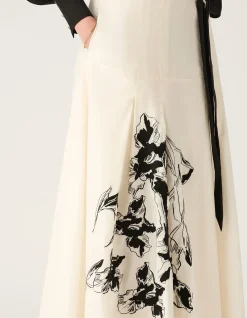 LIS EMBROIDERY MIDI SKIRT
