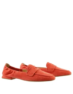 Liu Suede Block Heel Leather Loafer