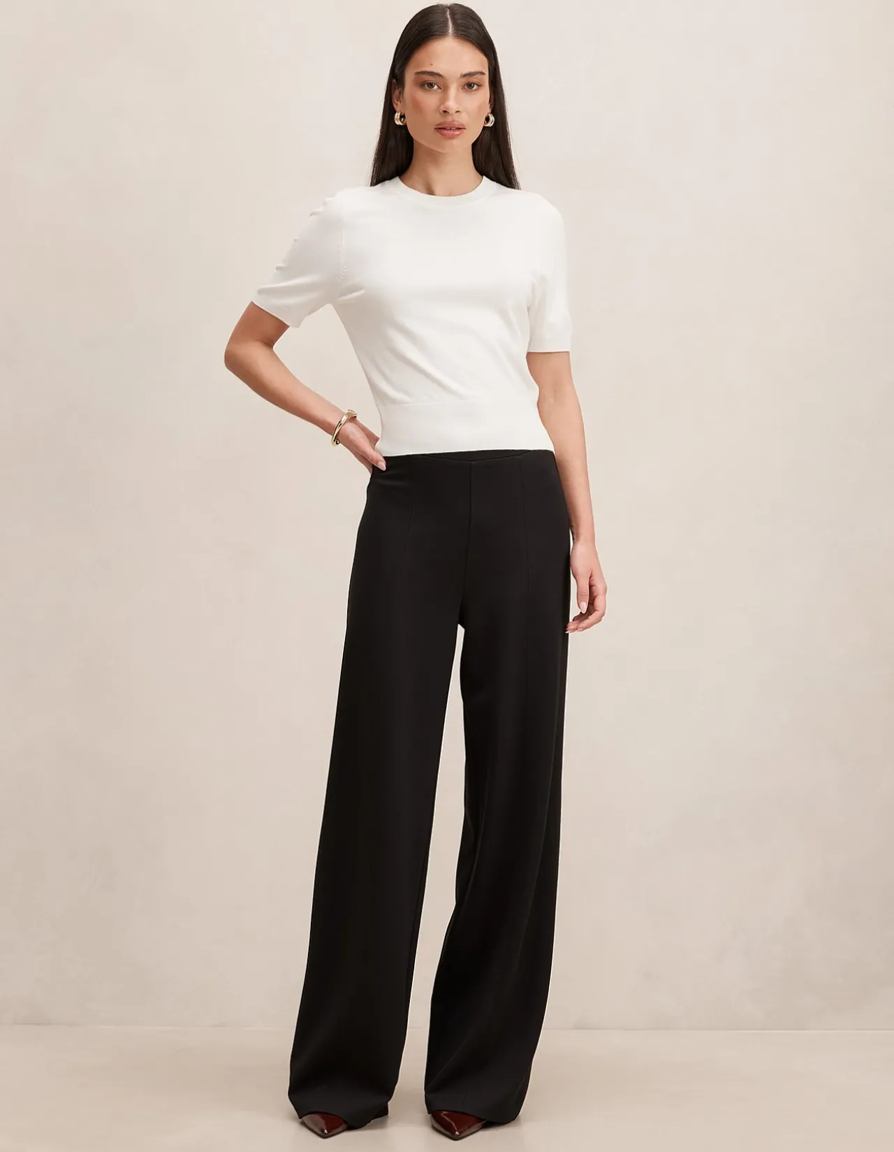 LIV WIDE LEG PONTE PANTS