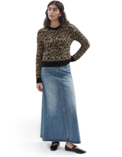 LOFTY INTARSIA CREW NECK KNIT