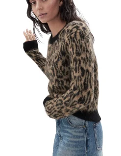 LOFTY INTARSIA CREW NECK KNIT