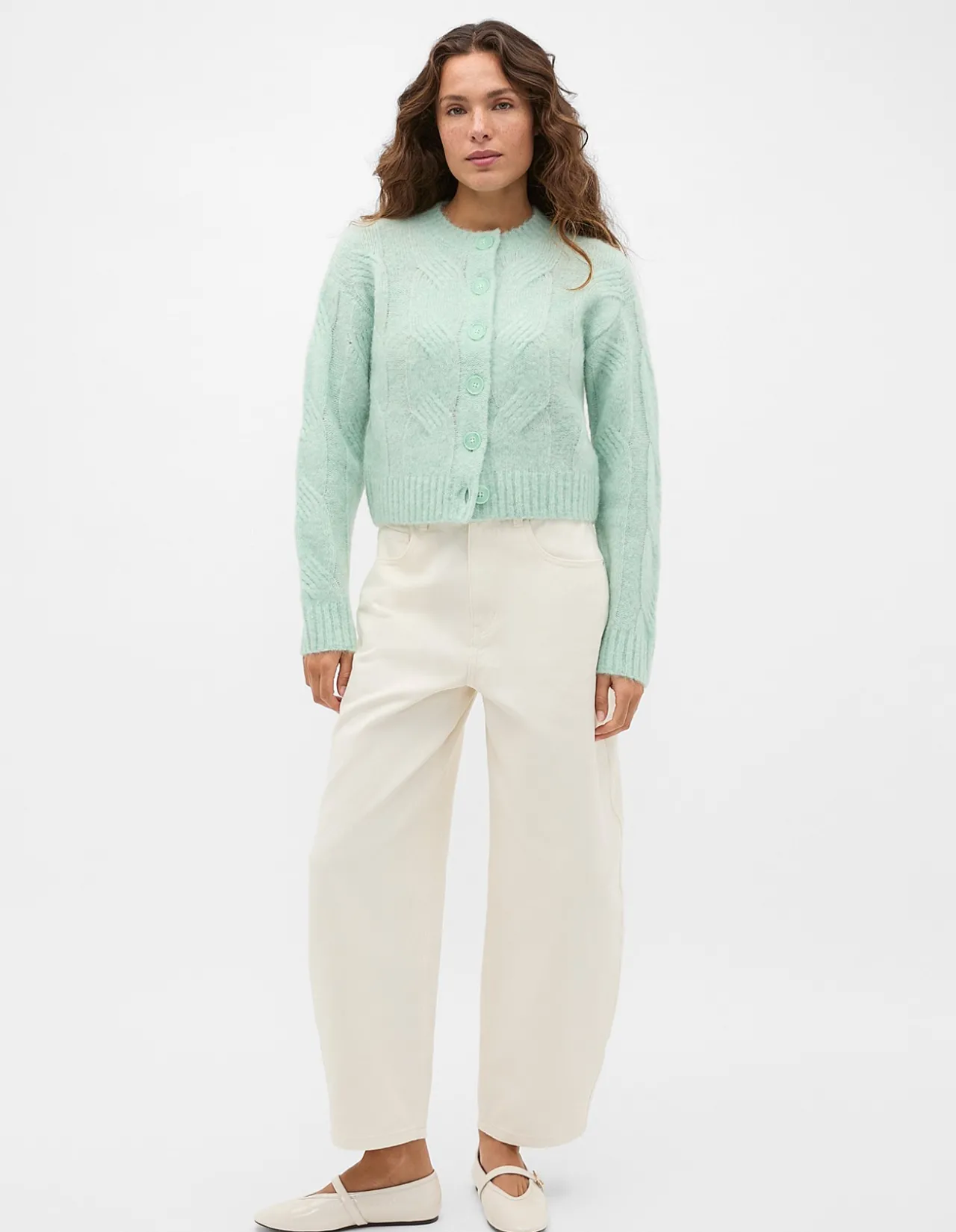 LOFTY OVERSIZED CABLE KNIT CARDIGAN