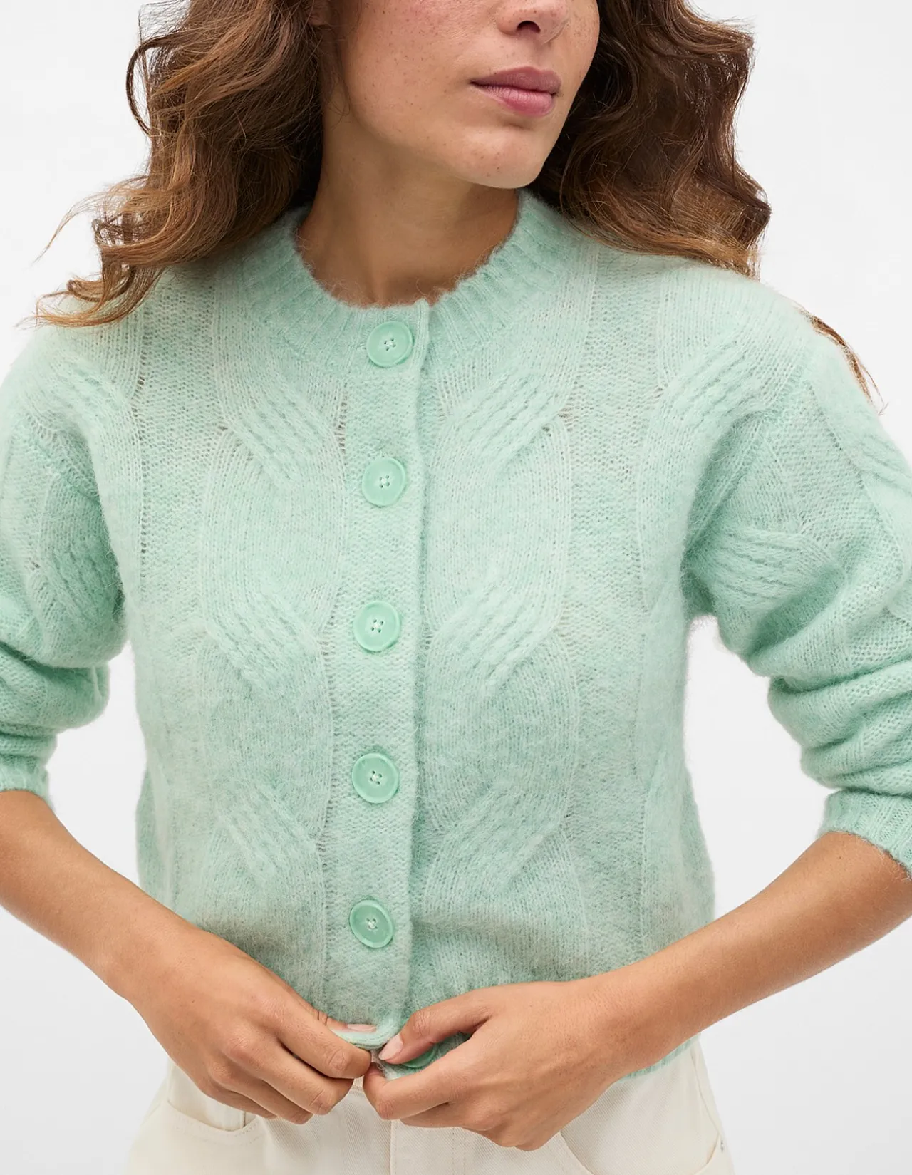 LOFTY OVERSIZED CABLE KNIT CARDIGAN