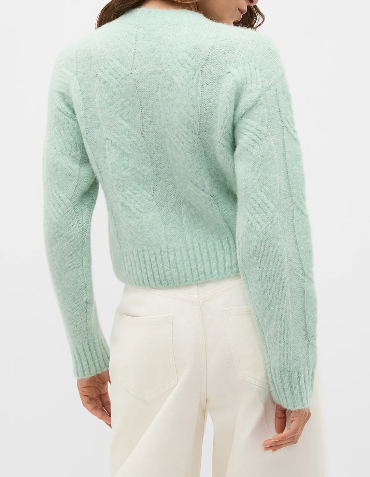 LOFTY OVERSIZED CABLE KNIT CARDIGAN