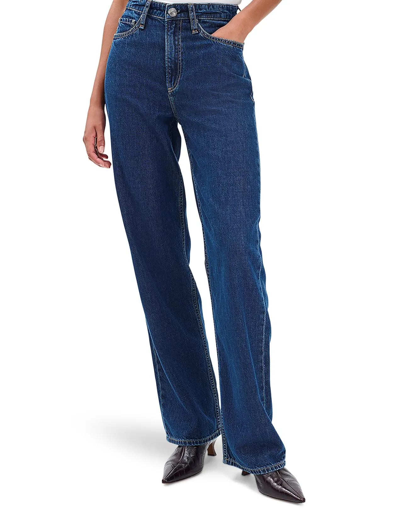 Logan Featherweight Mid Rise Wide Leg Jeans