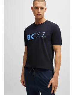 Logo Artwork Stretch Cotton T-Shirts