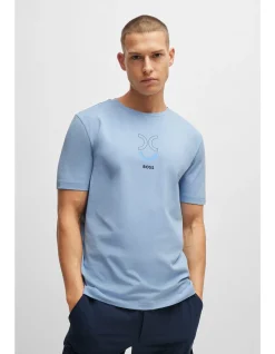 Logo Artwork Stretch Cotton T-Shirts