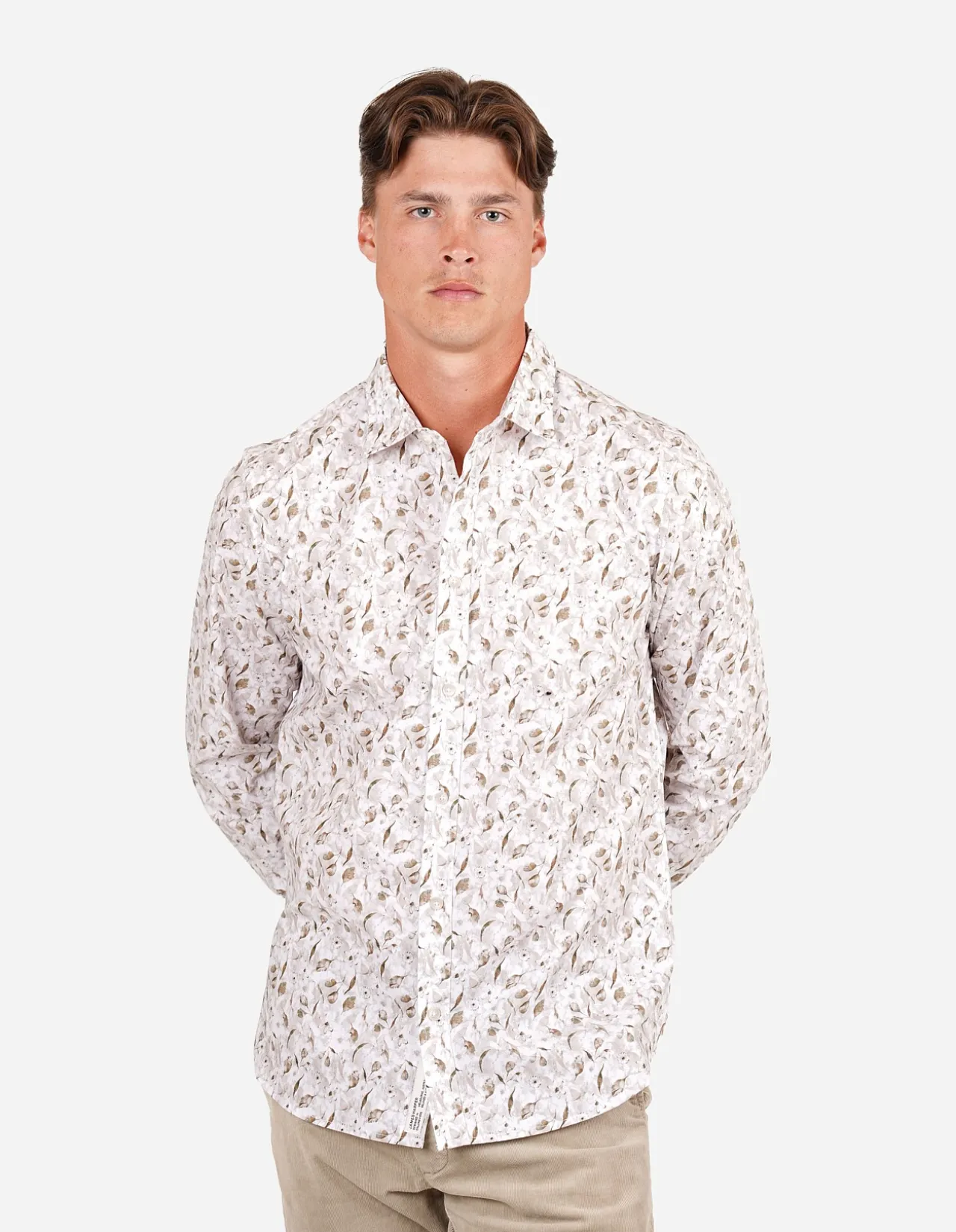 LONG SLEEVE ASPEN PEACHED COTTON SLIM FIT SHIRT