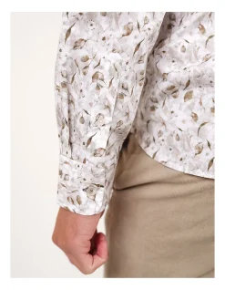 LONG SLEEVE ASPEN PEACHED COTTON SLIM FIT SHIRT