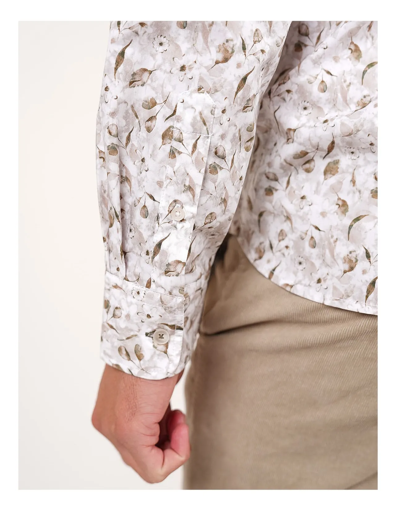 LONG SLEEVE ASPEN PEACHED COTTON SLIM FIT SHIRT