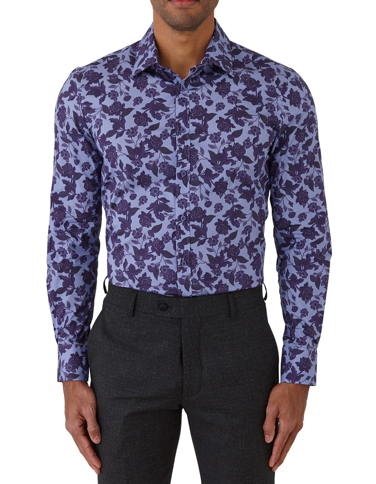 Long Sleeve BOLD Floral Print Shirt