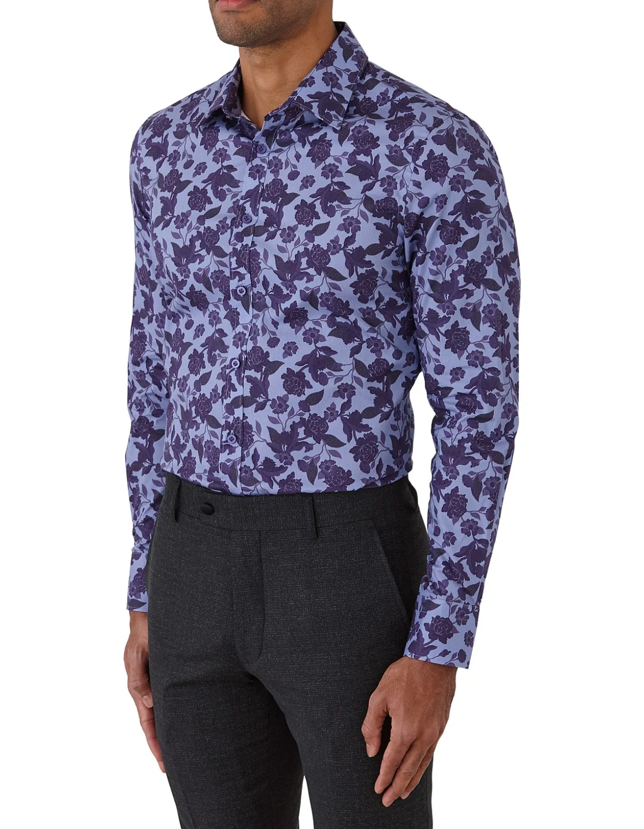 Long Sleeve BOLD Floral Print Shirt
