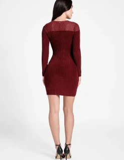 Long Sleeve Cn Rowena Rib Chenille Dress