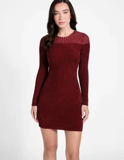 Long Sleeve Cn Rowena Rib Chenille Dress