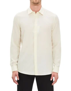 LONG SLEEVE HENRI FLANNEL WOOL LYOCELL SHIRT