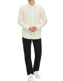 LONG SLEEVE HENRI FLANNEL WOOL LYOCELL SHIRT