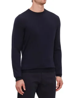 LONG SLEEVE LIGHT WEIGHT WOOL CREW NECK JUMPER