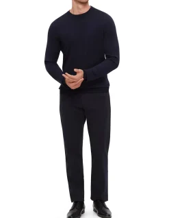LONG SLEEVE LIGHT WEIGHT WOOL CREW NECK JUMPER