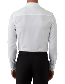 Long Sleeve Plain Collar Regular Fit Cuff Slim Shirt