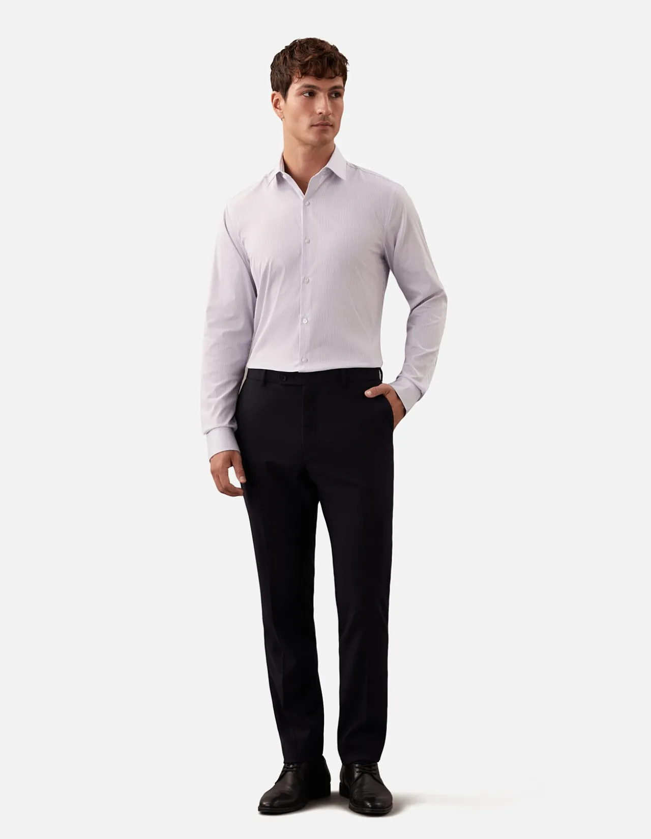 LONG SLEEVE POPLIN SHIRT SLIM FIT SHIRT