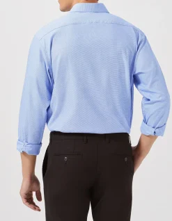 Long Sleeve Regular Fit Single Colour Dobby Shirt