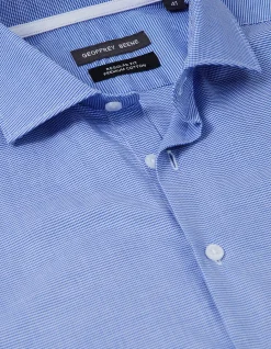 Long Sleeve Regular Fit Single Colour Dobby Shirt